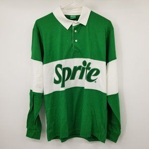 NWT Sprite Long Sleeved Colorblock Collared Polo Shirt Size XL